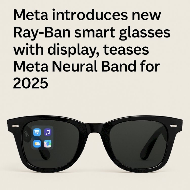 Meta Ray-Ban Display smart glasses arrive Sept. 30 for $799