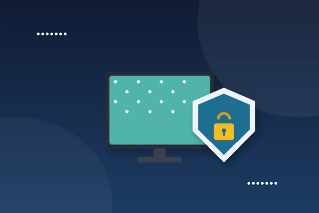 cyber insurance small business uk – shield over computer with padlock