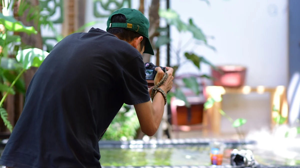 A photographer at work