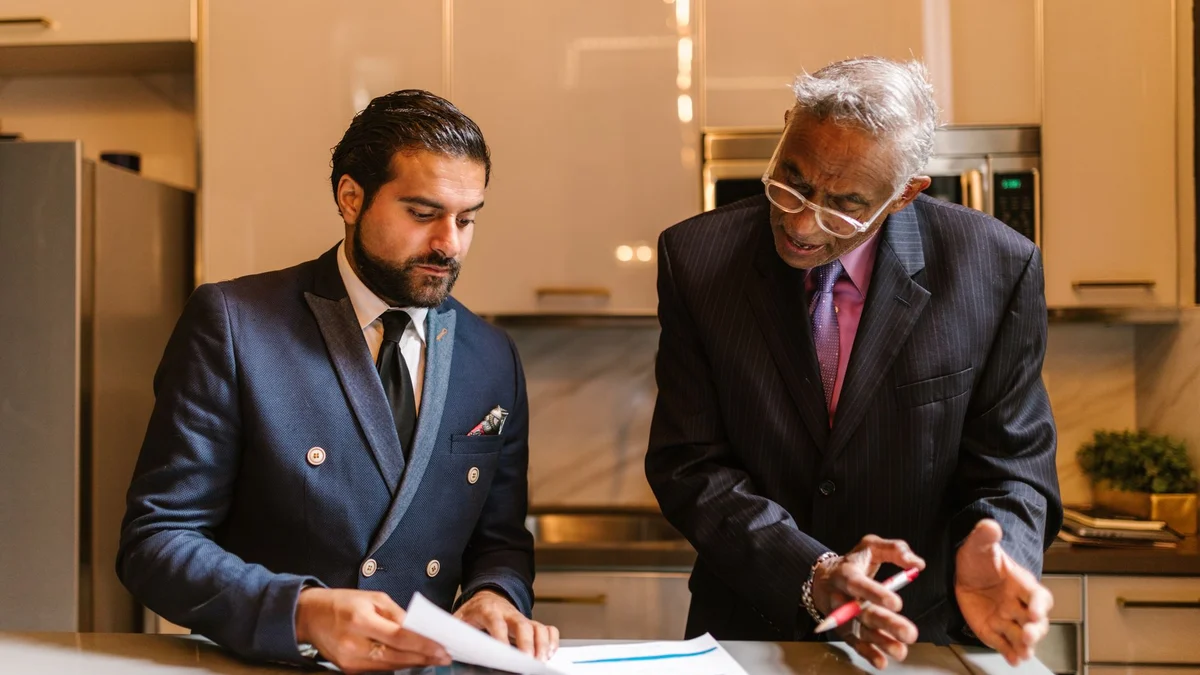 A meeting with a lender