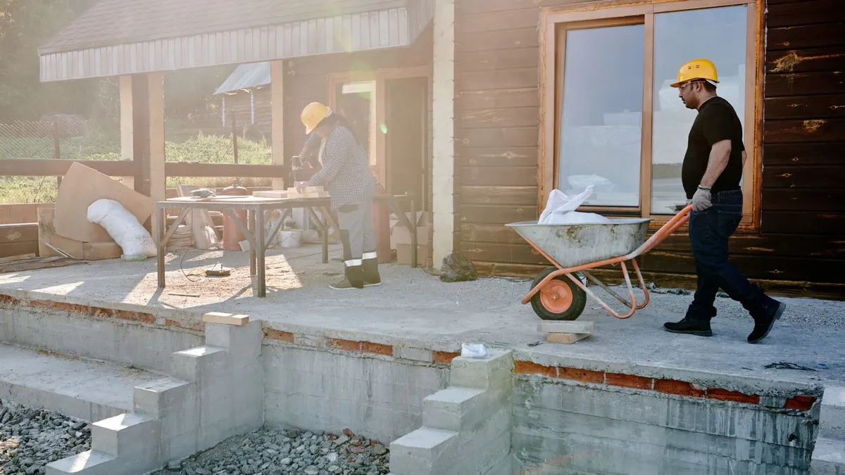 A builder on site
