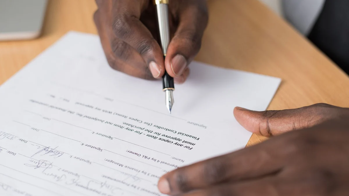 Signing a policy