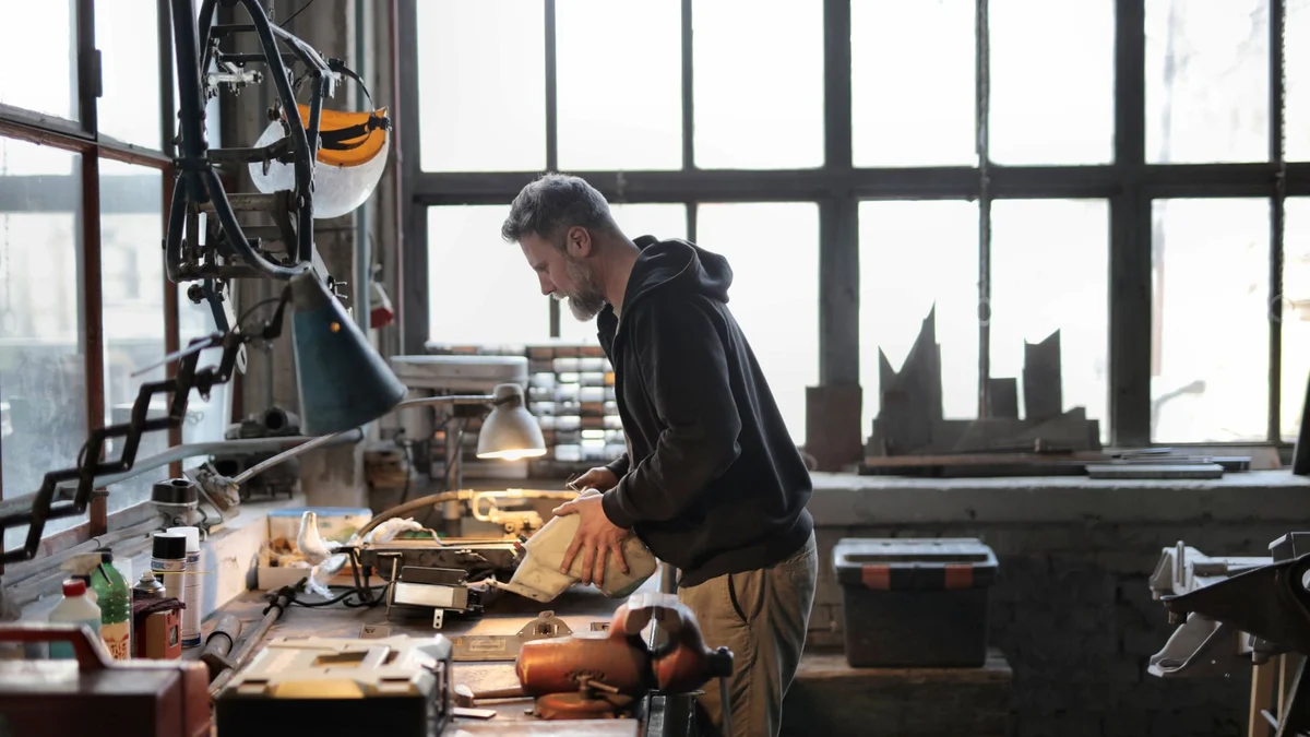 A sole trader at work