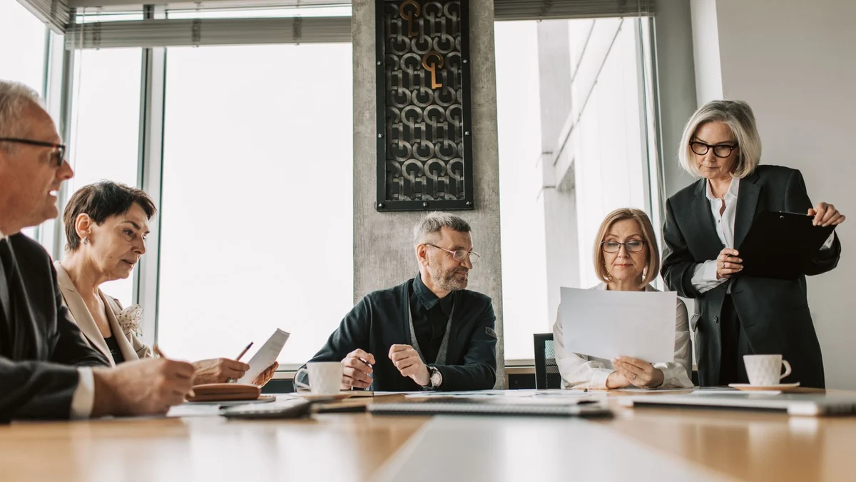 A board meeting