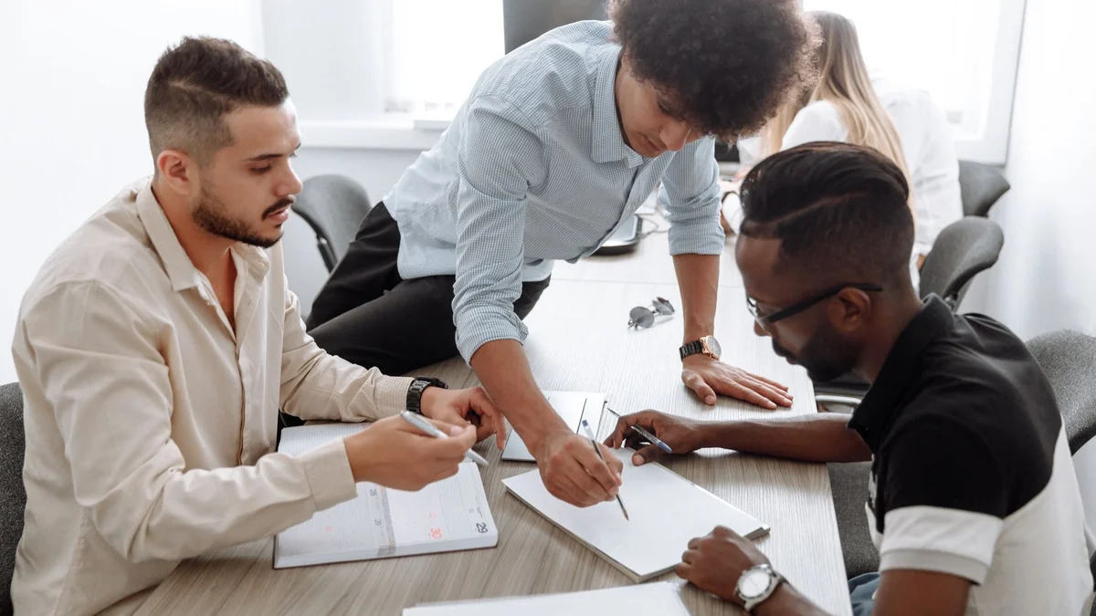 A small team at work