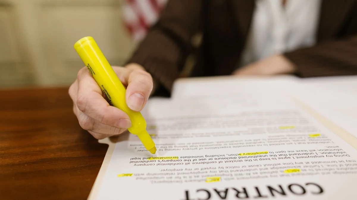 Reviewing contract terms