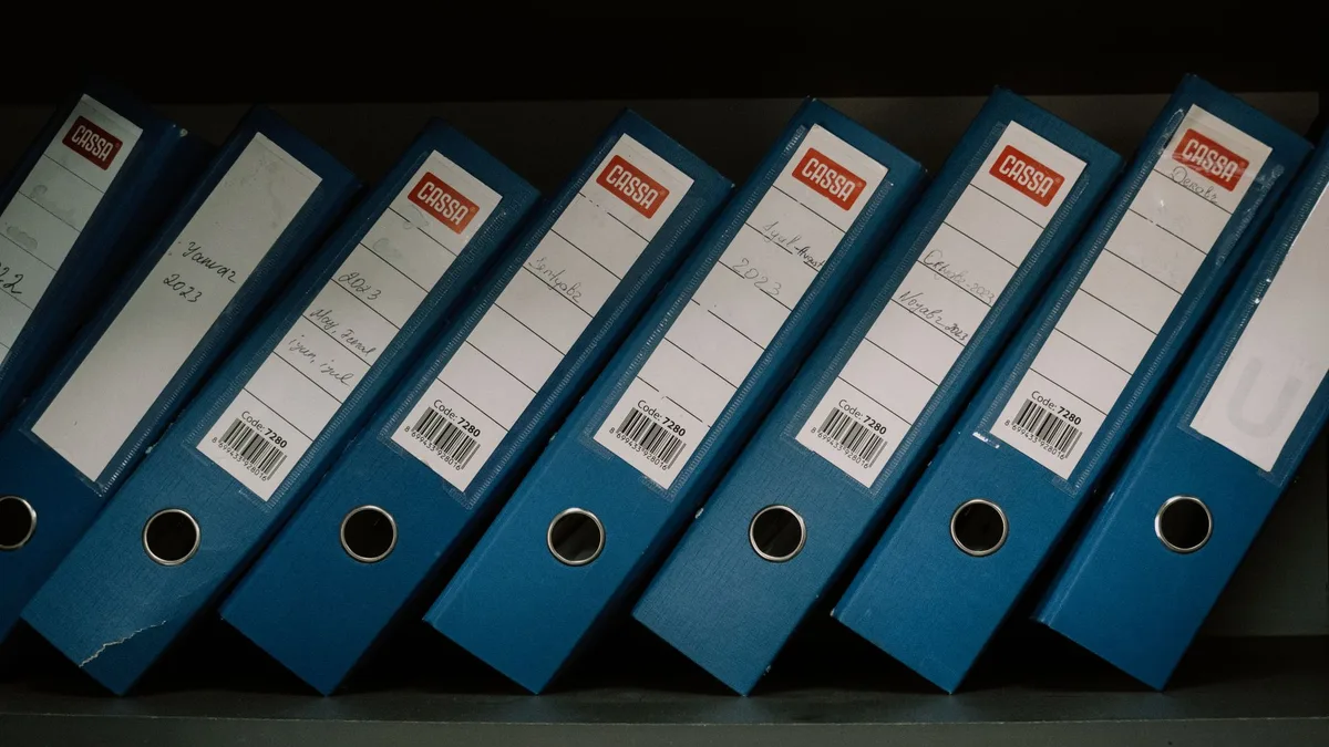 Sources organised into folders