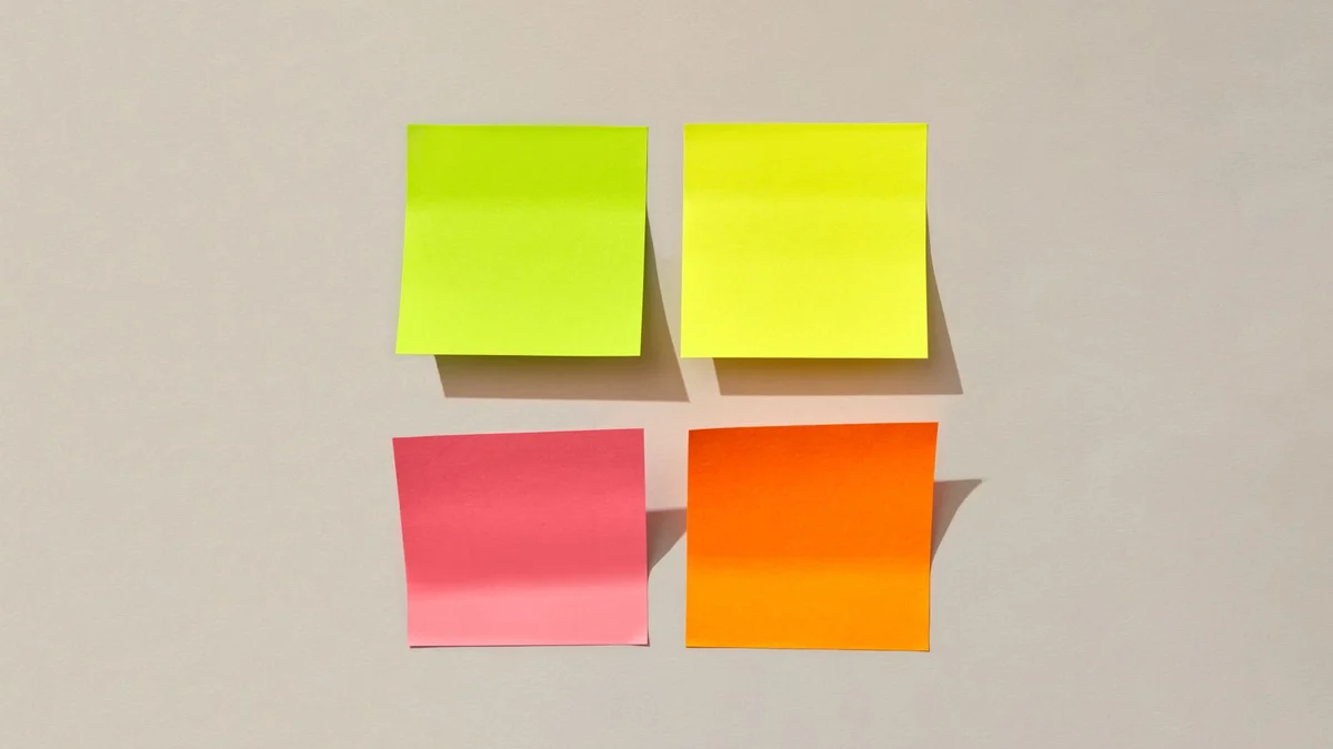 Notes grouped into themes during a review