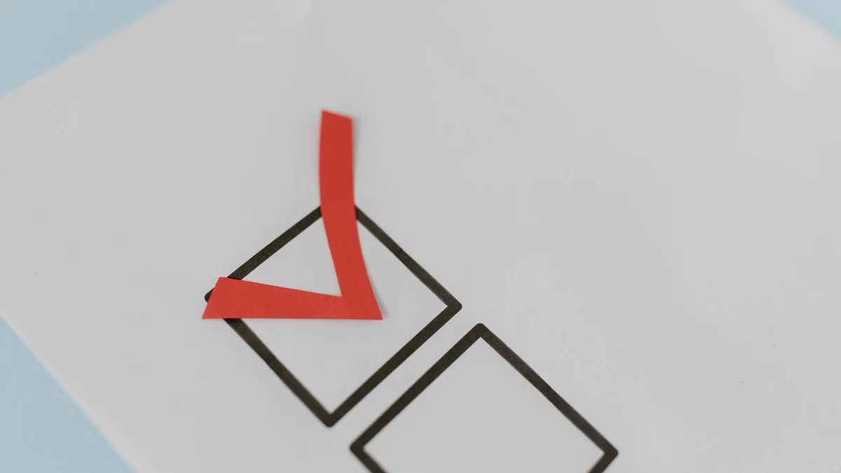 A compliance checklist
