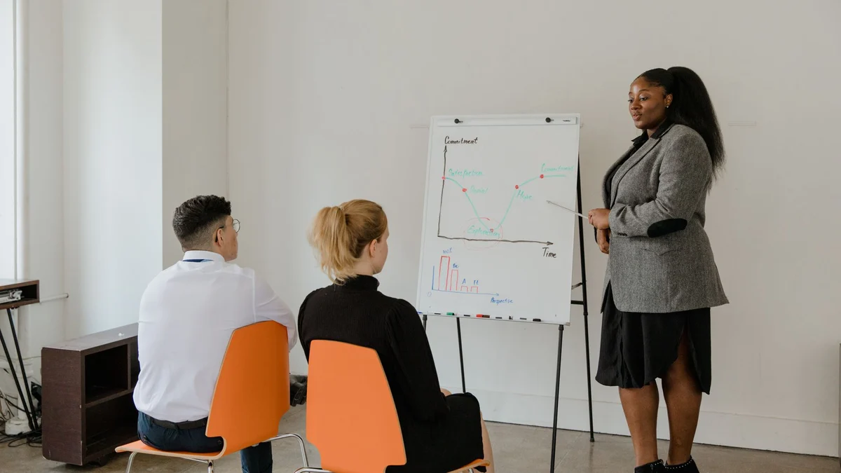 A staff training session