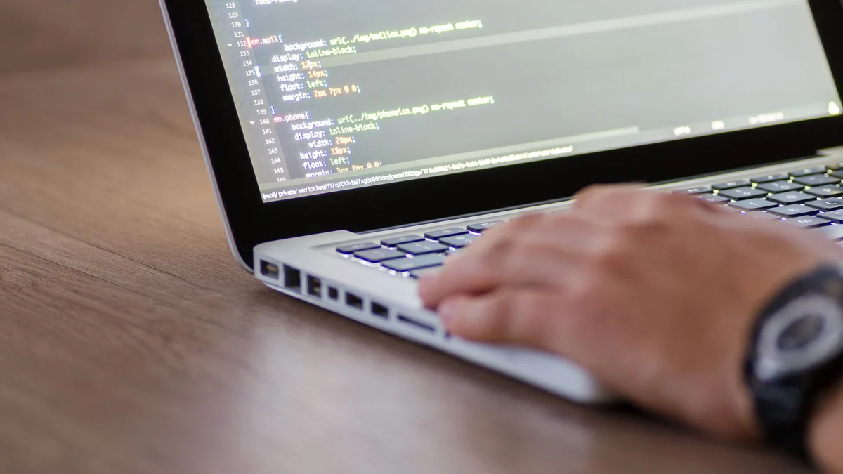 A developer at work